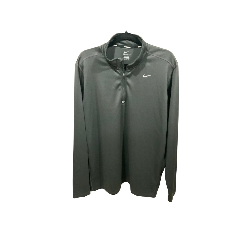 Nike Mens Dri-FIT Running Quarter Zip Pullover Gray XXL Performance Top